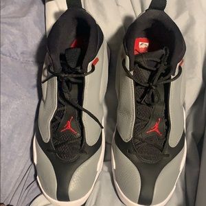 Black and gray Jordan’s